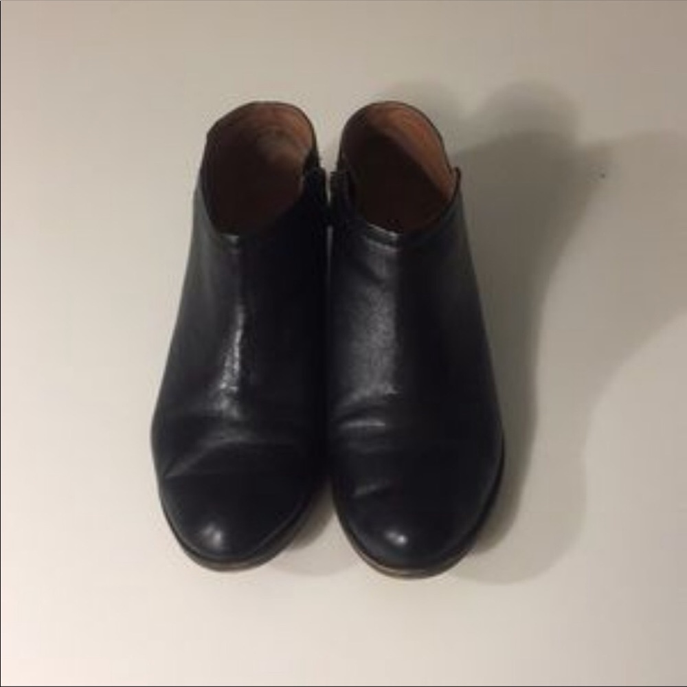 Lucky brand black leather booties NWOT